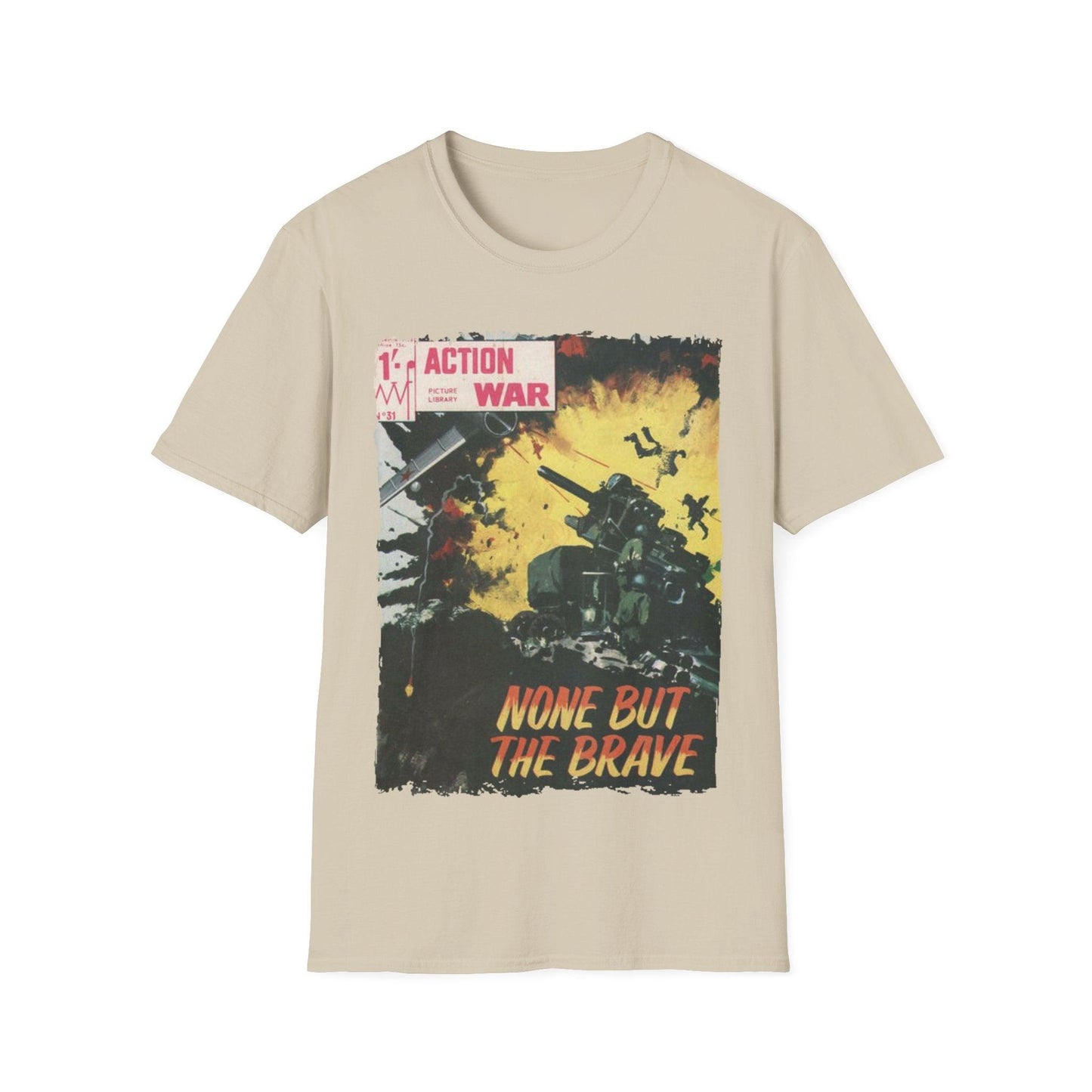 Close-up of the unisex slim fit T-shirt's vibrant green fabric, focusing on the smooth texture and subtle heather pattern