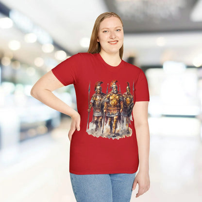 Close-up of the relaxed fit, unisex fit tag on the inside neckline showing fabric composition and subtle stitching details.