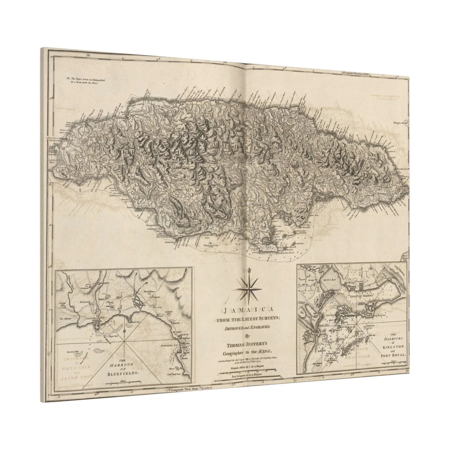 Close-up of the vibrant Caribbean-inspired yellow and green pattern on Jamaica canvas, highlighting textured brushstrokes