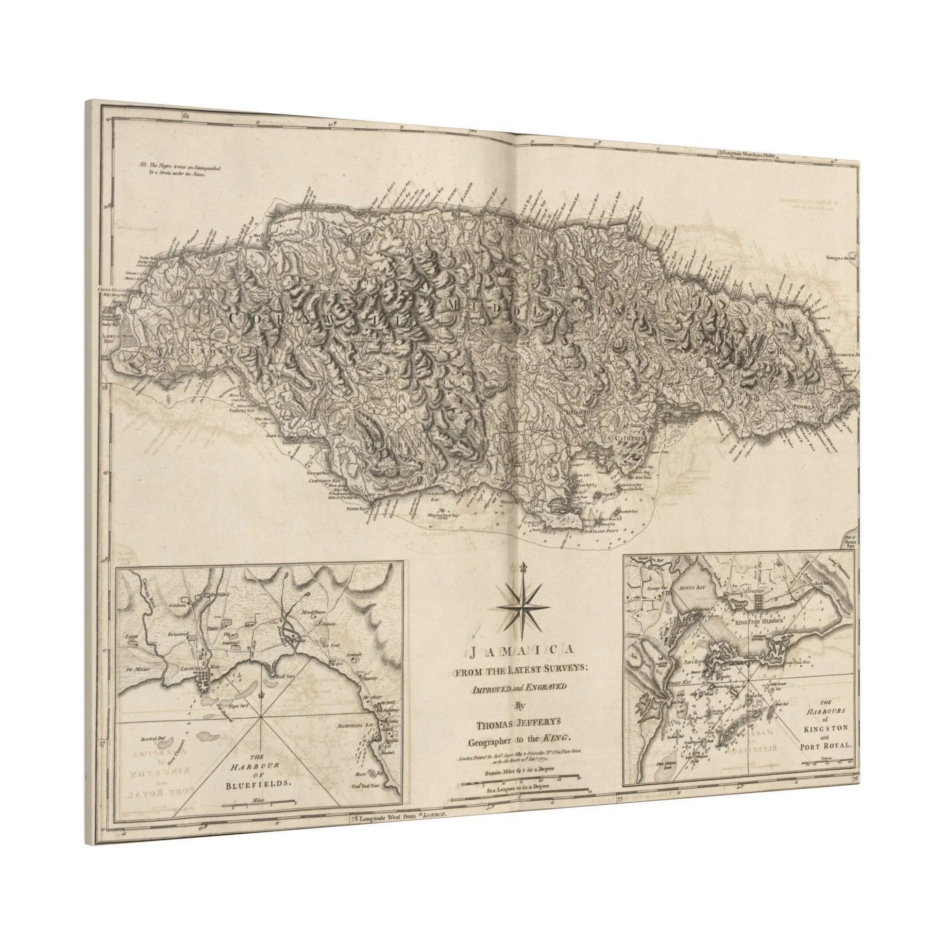 Close-up of the vibrant Caribbean-inspired yellow and green pattern on Jamaica canvas, highlighting textured brushstrokes