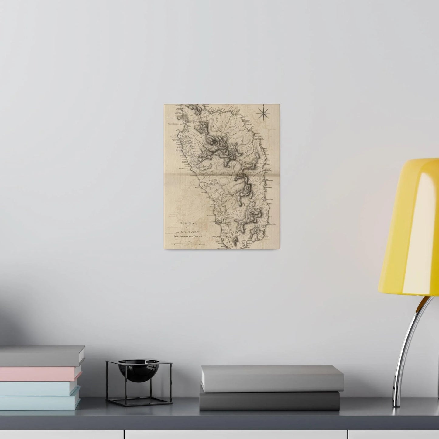 Close-up of the Dominica canvas's textured surface highlighting fine brushstrokes and matte finish detail.