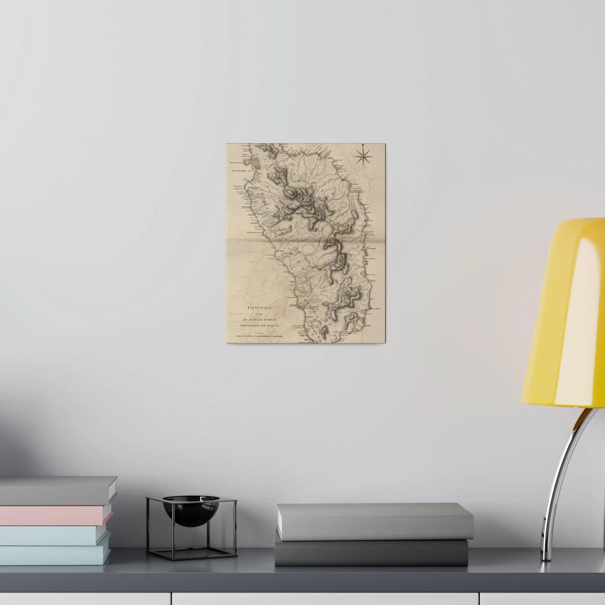 Close-up of the Dominica canvas's textured surface highlighting fine brushstrokes and matte finish detail.