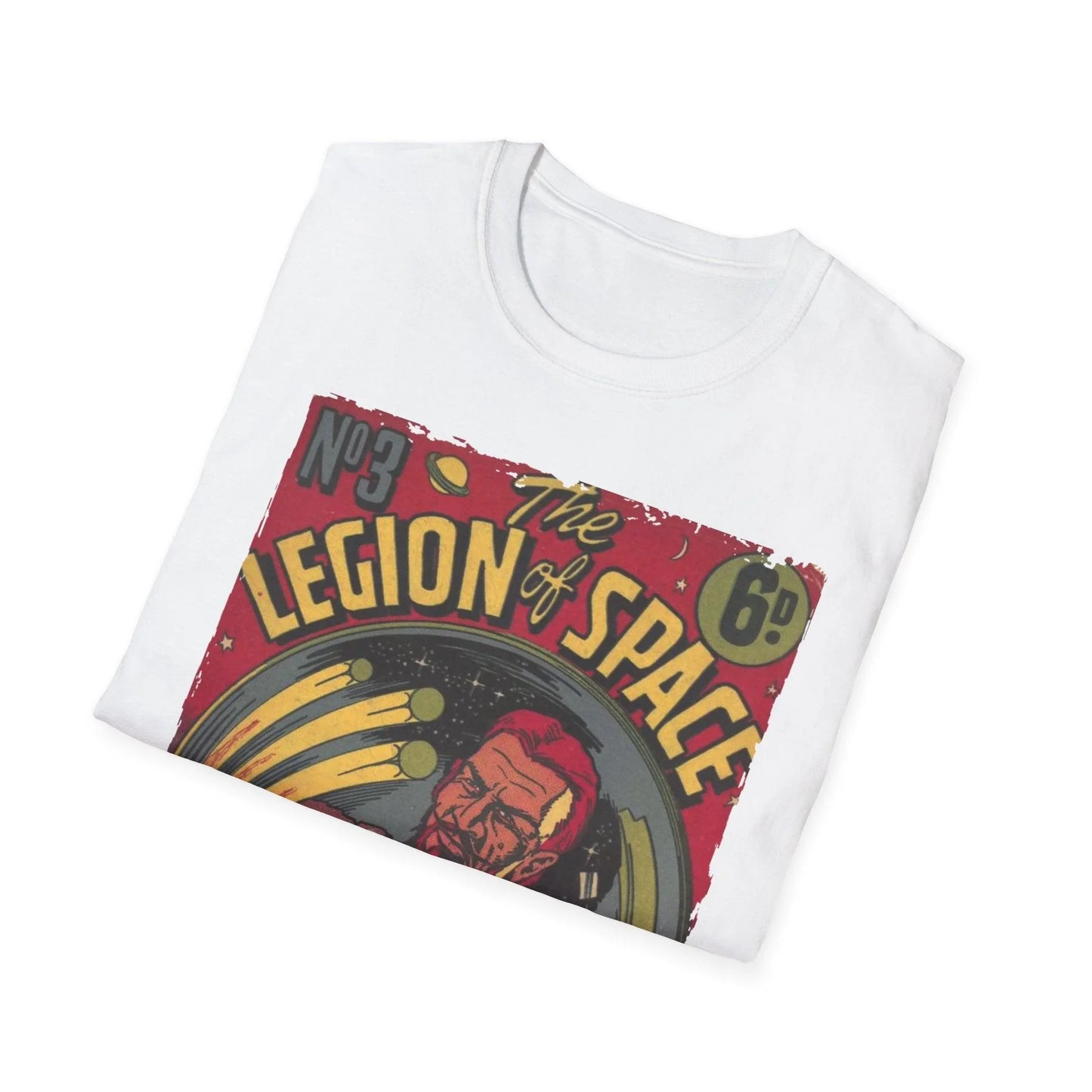 Close-up of the unisex T-shirt's sleeve hem highlighting soft cotton fabric and precise double-stitching detail in relaxed