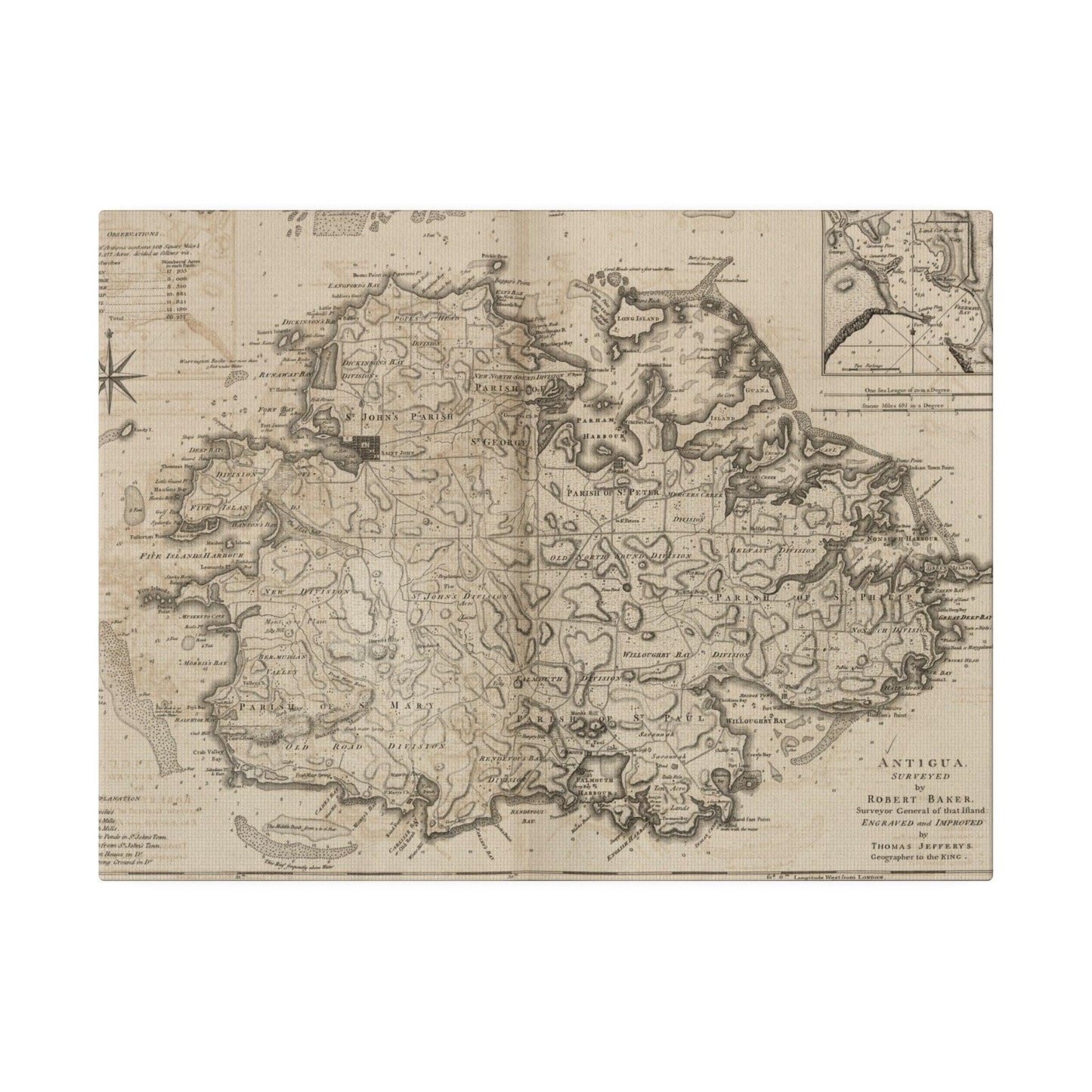 Close-up of textured canvas material highlighting subtle weave details and matte finish of the Antigua piece.