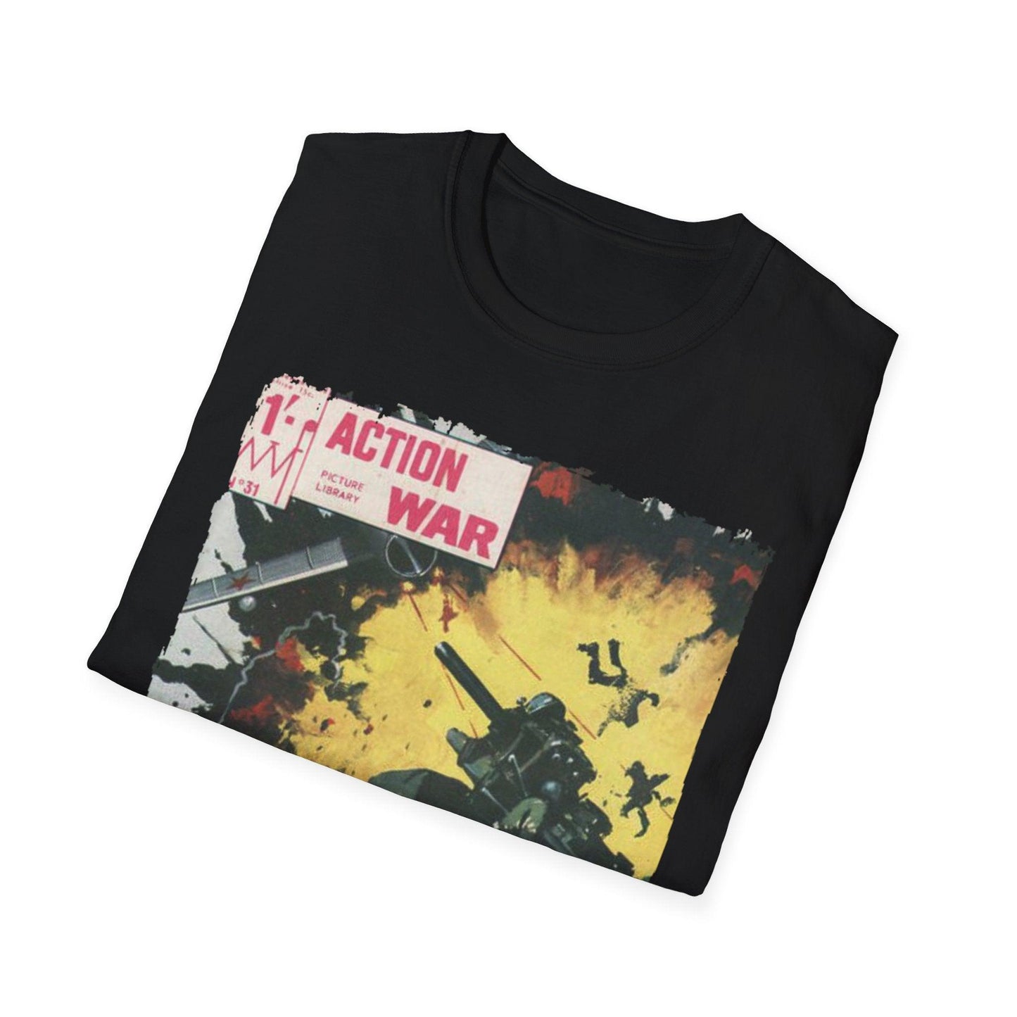 Close-up of the navy blue cotton blend fabric displaying the soft, smooth texture and subtle stitching detail on the relaxed