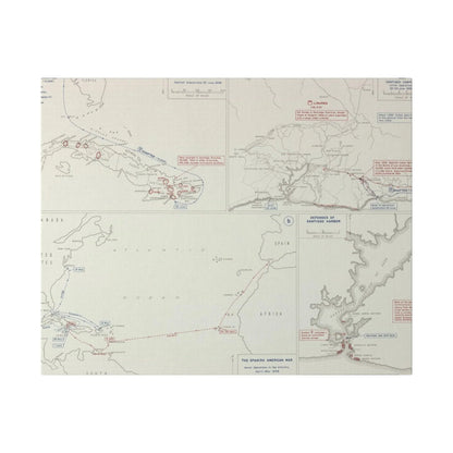 Spanish-American War, Santiago Campaign, Naval Operatoins in the Atlantic Apr-May, Defenses of Santiago Harbor, Spanish Dispositions 20 June, Initial Ops 22-24 June 1898 - Pacific Sky Games