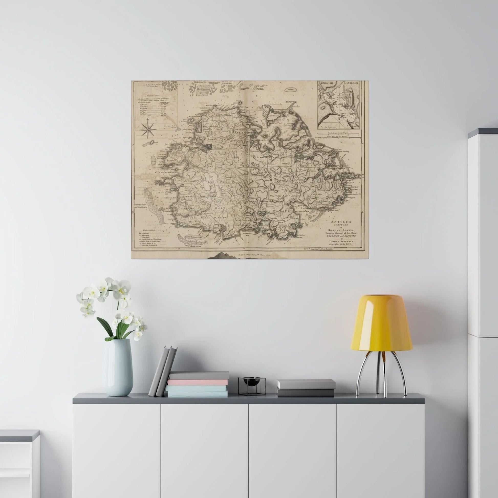 Close-up of the Antigua canvas showing textured fabric weave and subtle stitching details from a front diagonal angle