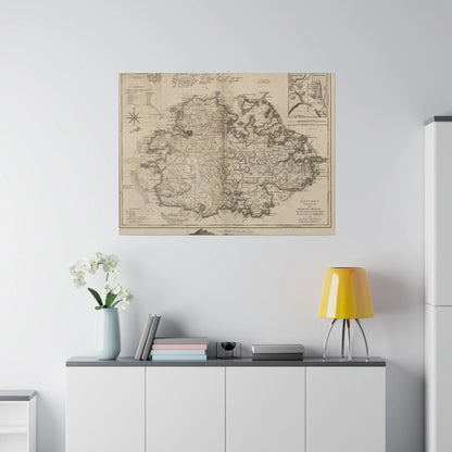 Close-up of the Antigua canvas showing textured fabric weave and subtle stitching details from a front diagonal angle