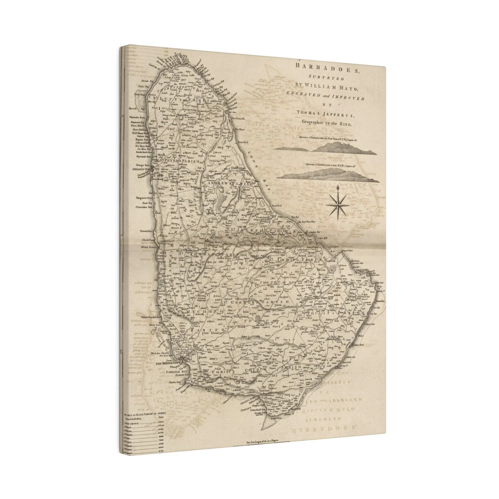 Close-up of the textured canvas material highlighting soft, natural beige tones and fine stitching detail on the Barbadoes