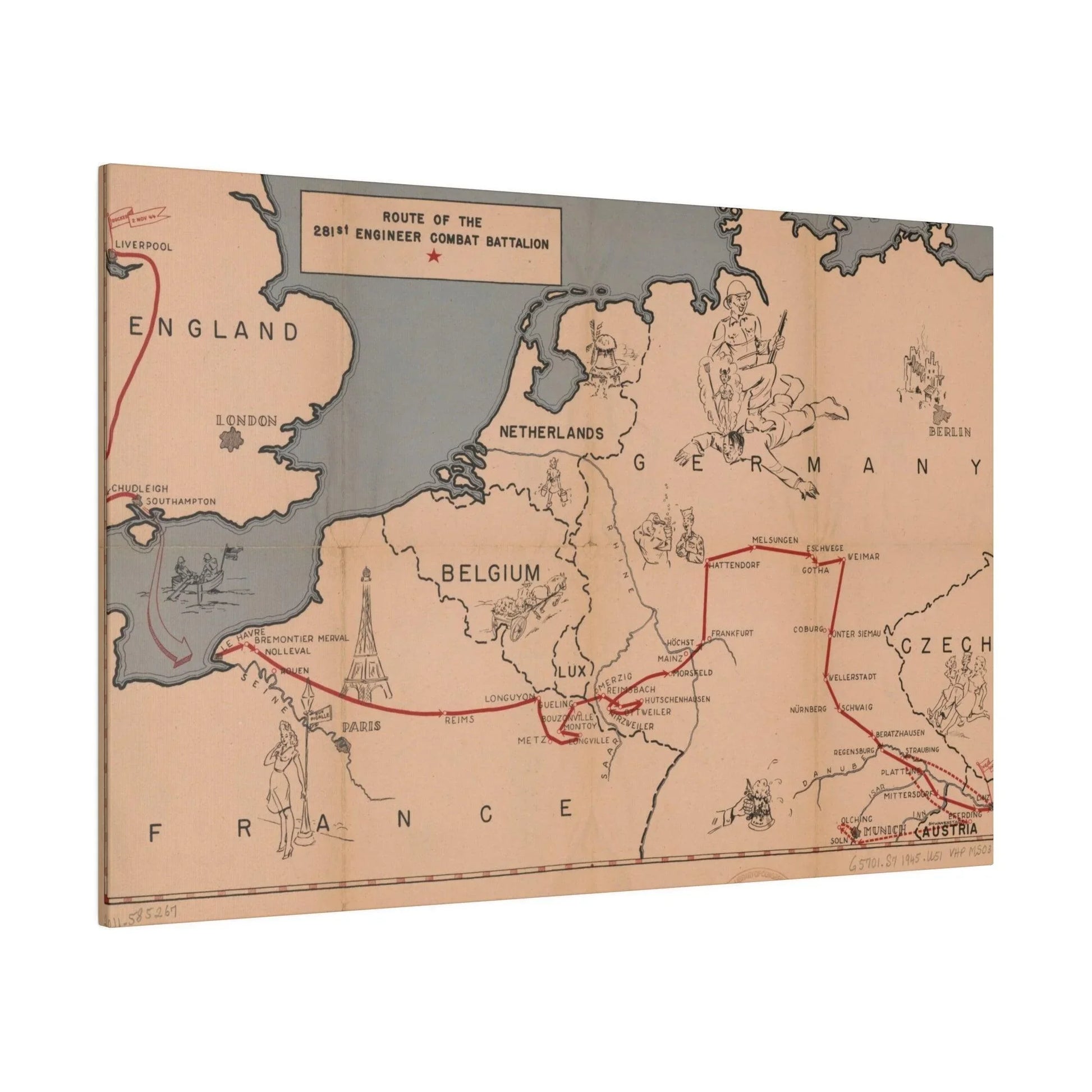 Route of the 281st Engineer Combat Battalion 3 November 1944 to 8 May 1945 - Pacific Sky Games