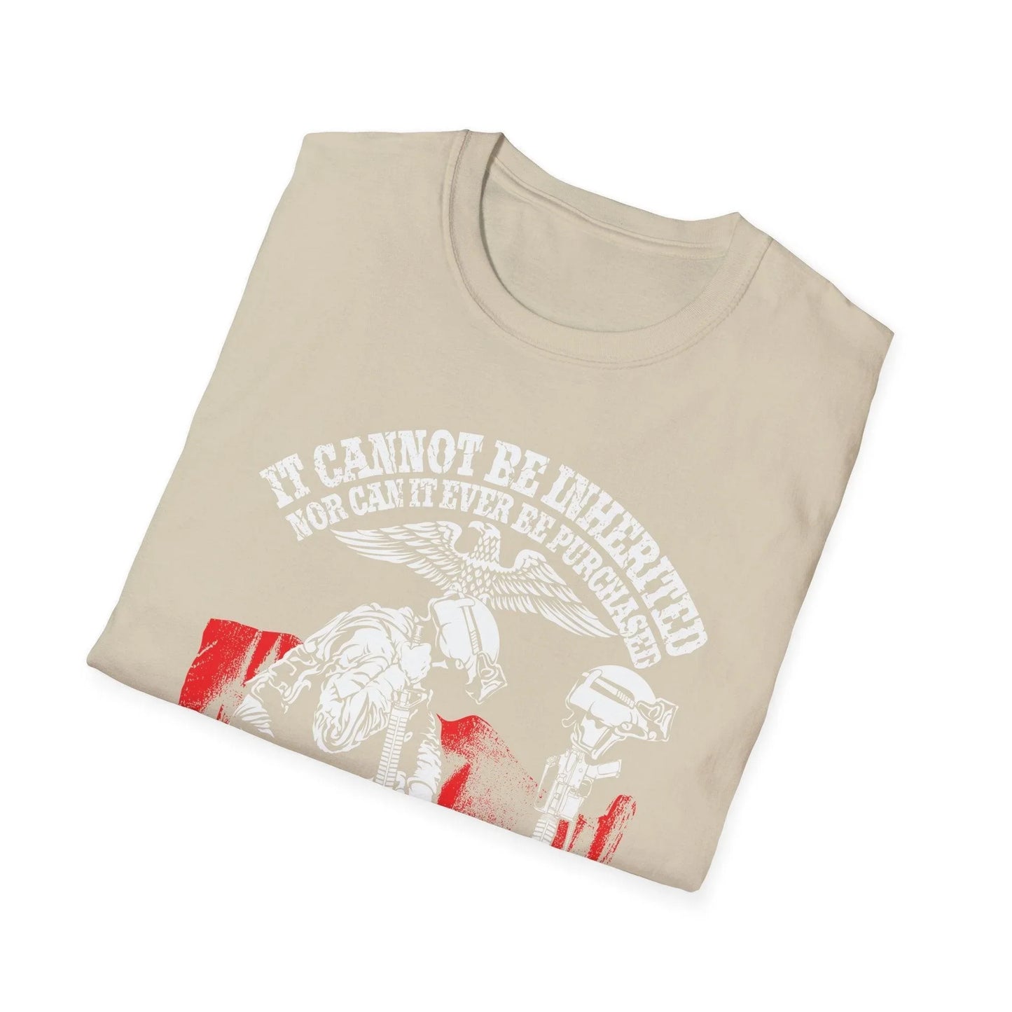 Close-up of the soft, heather gray fabric with visible ribbed texture and reinforced neckline stitching on the relaxed fit