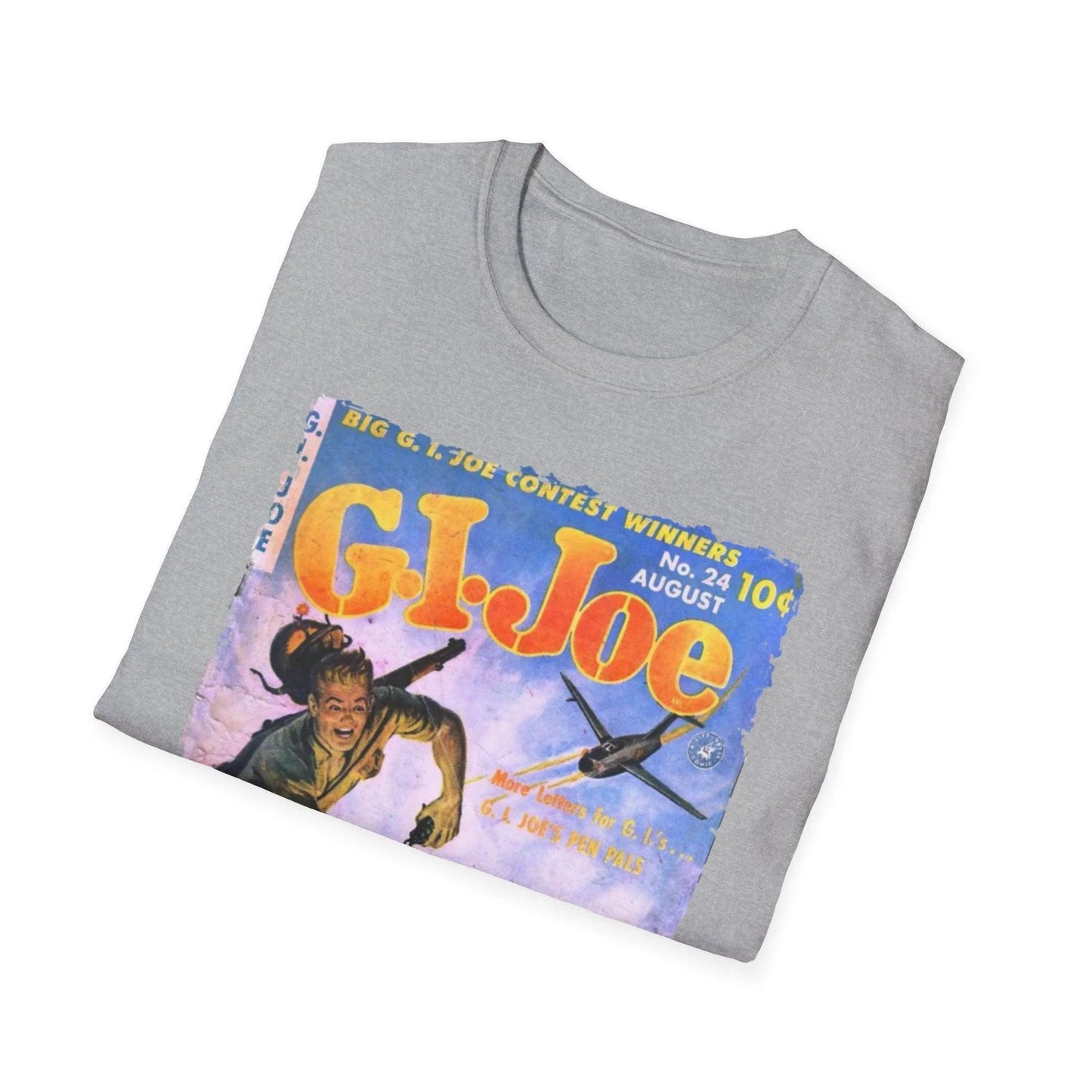 Close-up of the unisex softstyle T-shirt’s fabric showing the smooth, relaxed fit in sleek black with a subtle texture