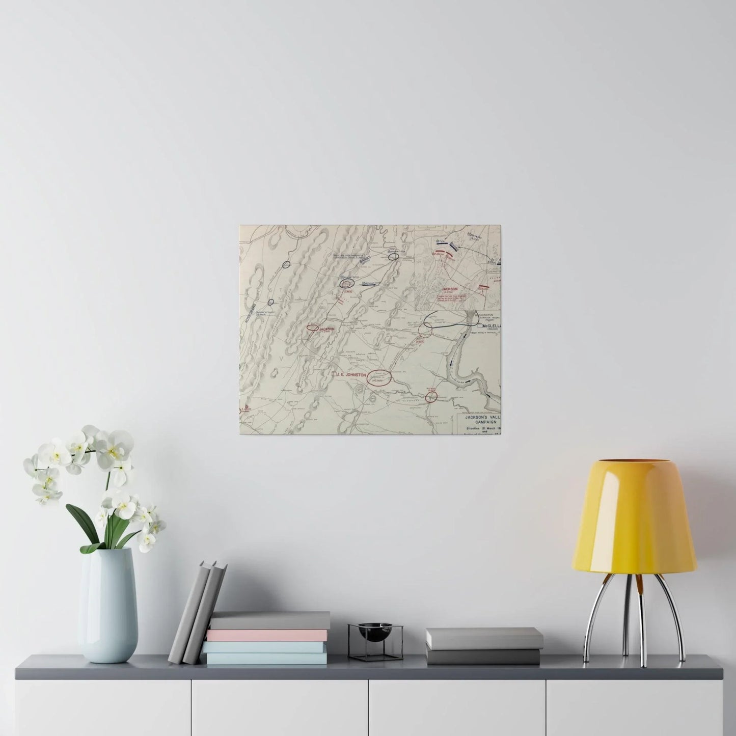 Close-up of textured canvas surface highlighting detailed brushstroke finish and historical color tones of the 1862 Battle