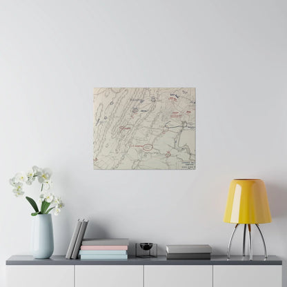 Close-up of textured canvas surface highlighting detailed brushstroke finish and historical color tones of the 1862 Battle