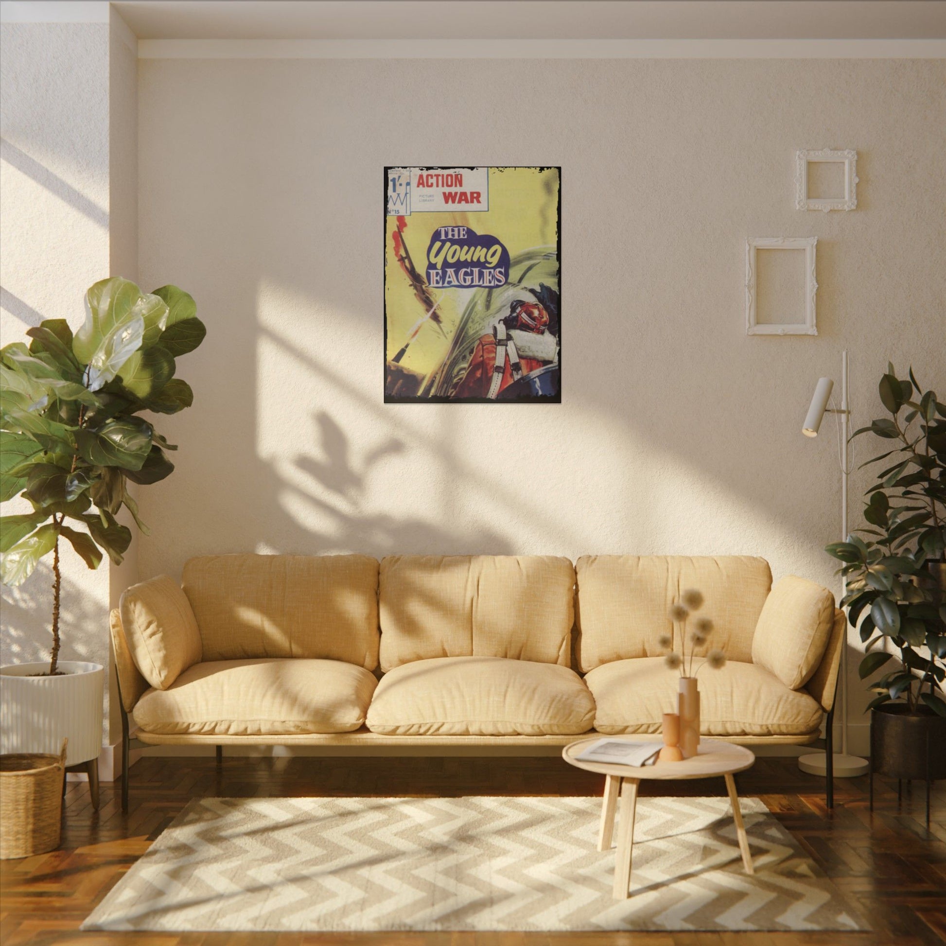 Close-up of the Action War #15 comic book cover highlighting vibrant colors, textured artwork, and detailed illustration