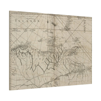 Detailed close-up of the textured canvas surface highlighting the vibrant colors and brushstroke details of the Caracas