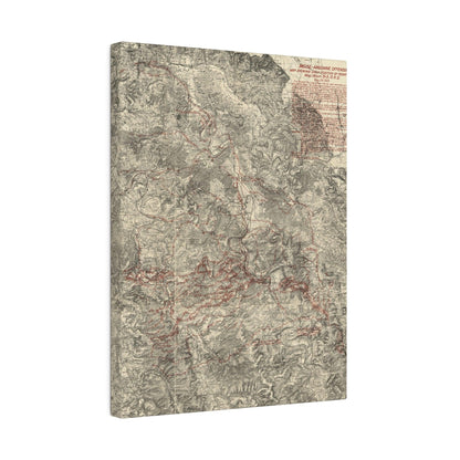 Close-up of detailed handwritten notes and annotations on the Map Room G-3, May 24, 1919, highlighting historical markings