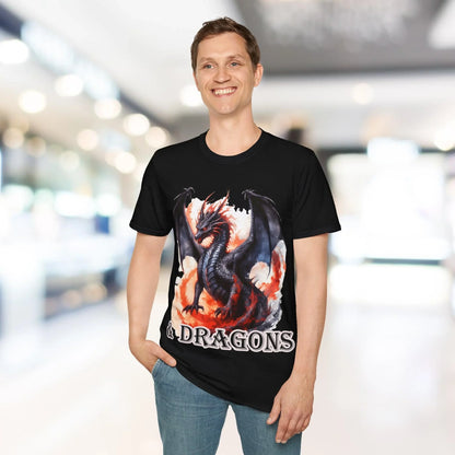 Close-up of the unisex relaxed fit T-shirt's fabric texture in navy, highlighting the soft cotton blend and subtle stitching