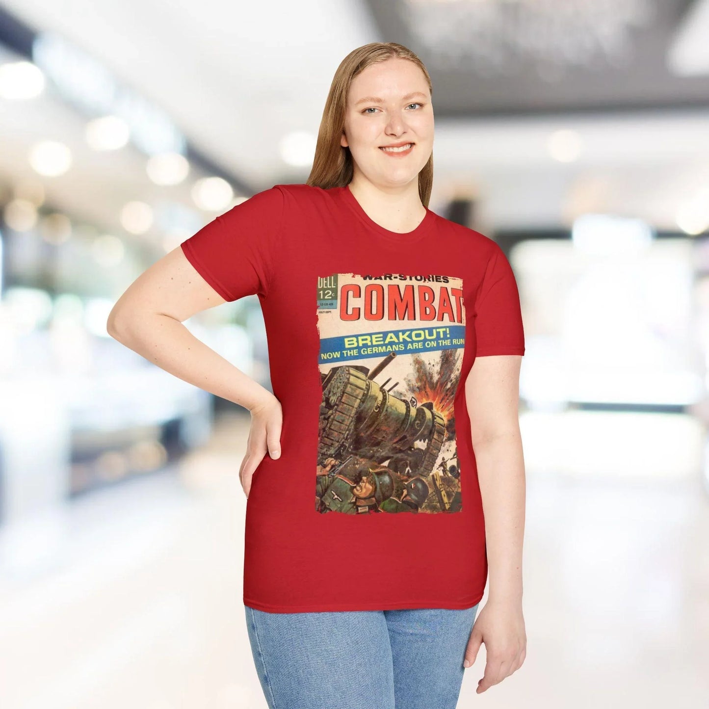 Close-up of the Combat Sept 1964 T-shirt neckline highlighting soft cotton fabric and reinforced stitching at the collar