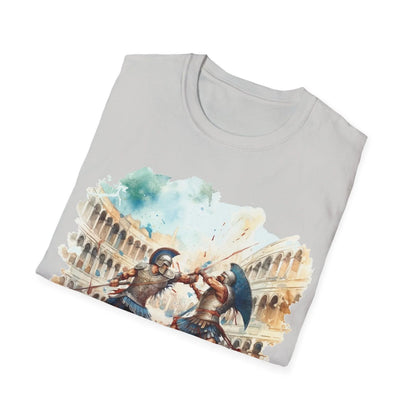 Close-up of the unisex softstyle fabric showing the smooth texture and vibrant black color, highlighting the relaxed fit