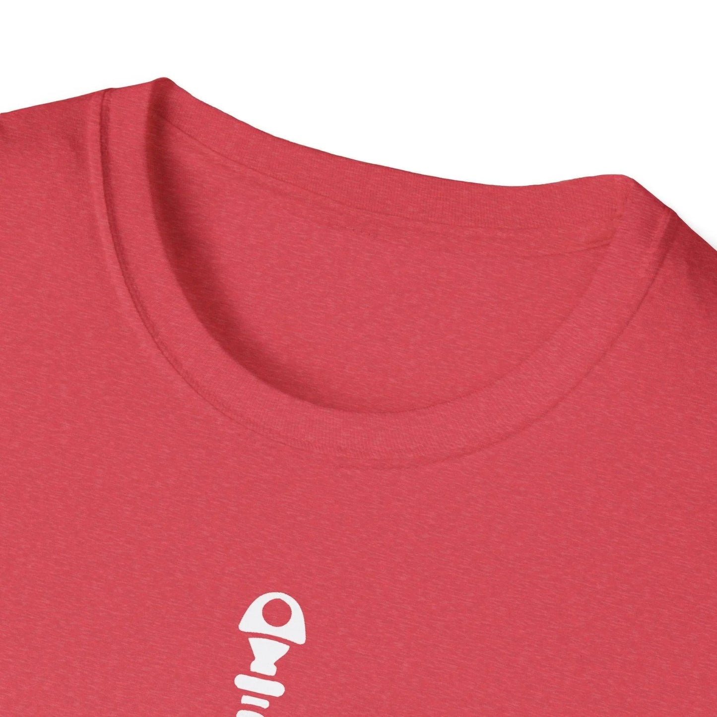 Close-up of the white fabric showcasing the soft, lightweight cotton blend and subtle texture detail at the neckline seam.