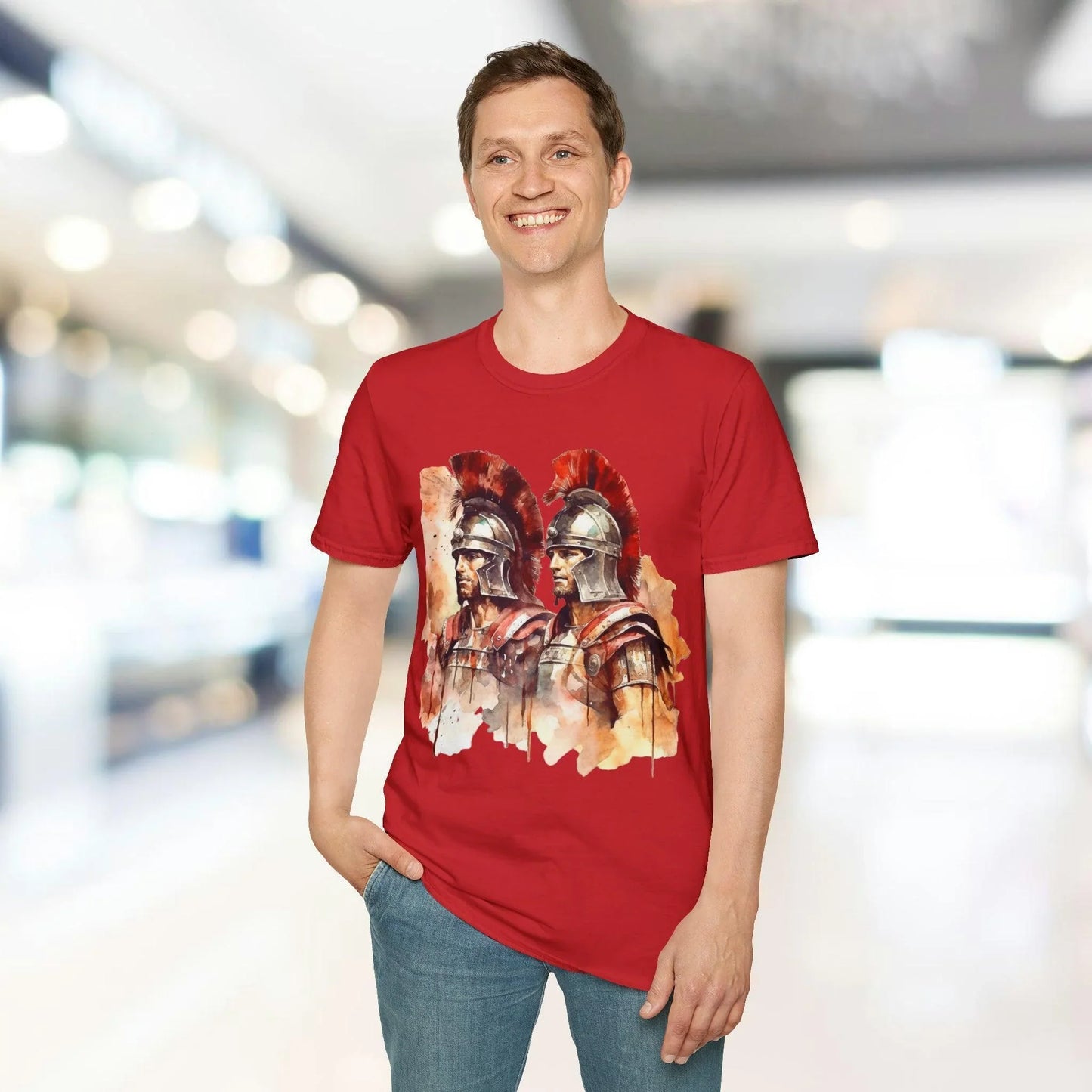 Close-up of the charcoal gray fabric with visible soft cotton fibers and a reinforced crew neckline detail on the Ancient