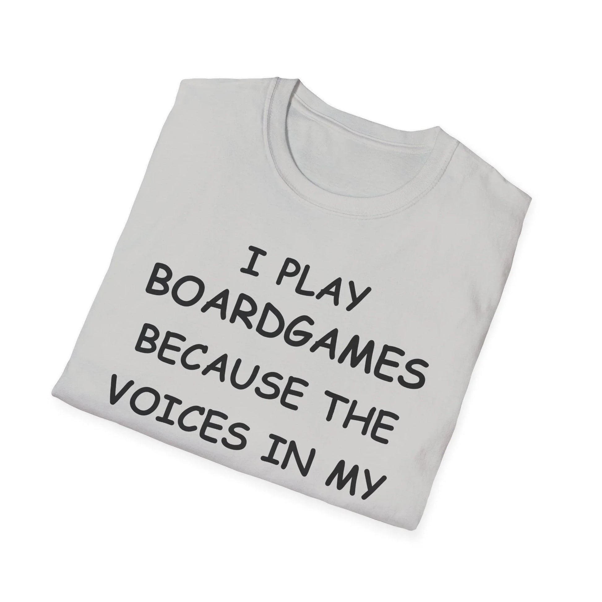 Close-up of the black unisex softstyle T-shirt’s front neckline emphasizing the smooth fabric and reinforced stitching