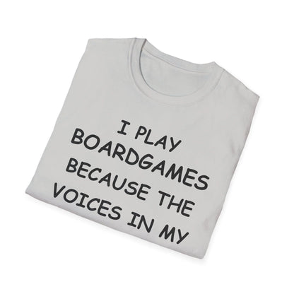 Close-up of the black unisex softstyle T-shirt’s front neckline emphasizing the smooth fabric and reinforced stitching