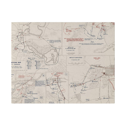 Close-up of textured canvas surface highlighting vintage-style painted scene and subtle brushstroke details