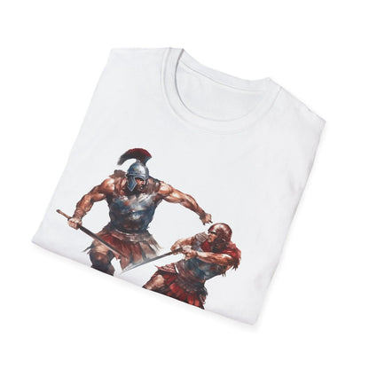 Front neckline detail highlighting the unisex relaxed fit and soft cotton fabric in vibrant black with subtle branding tag