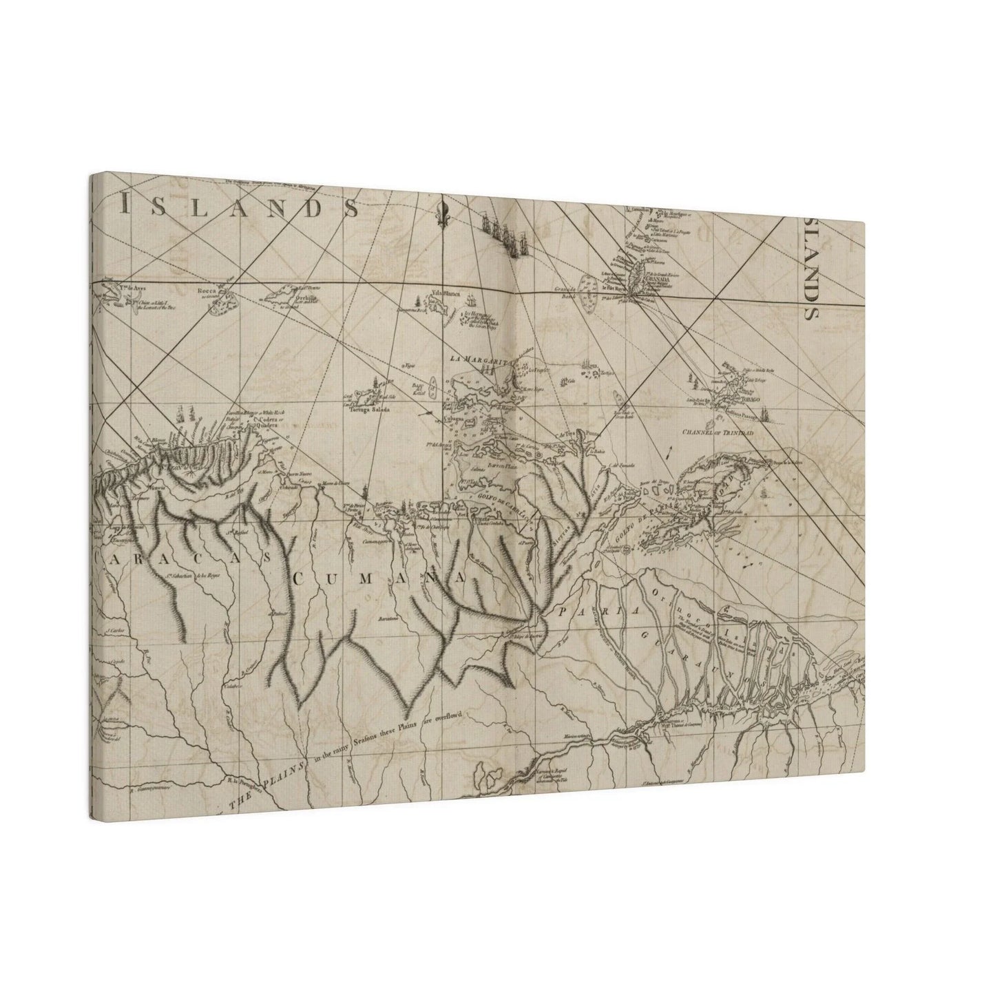 Detailed view of vibrant coastline colors and textured canvas surface highlighting the scene's depth and brushstroke details.