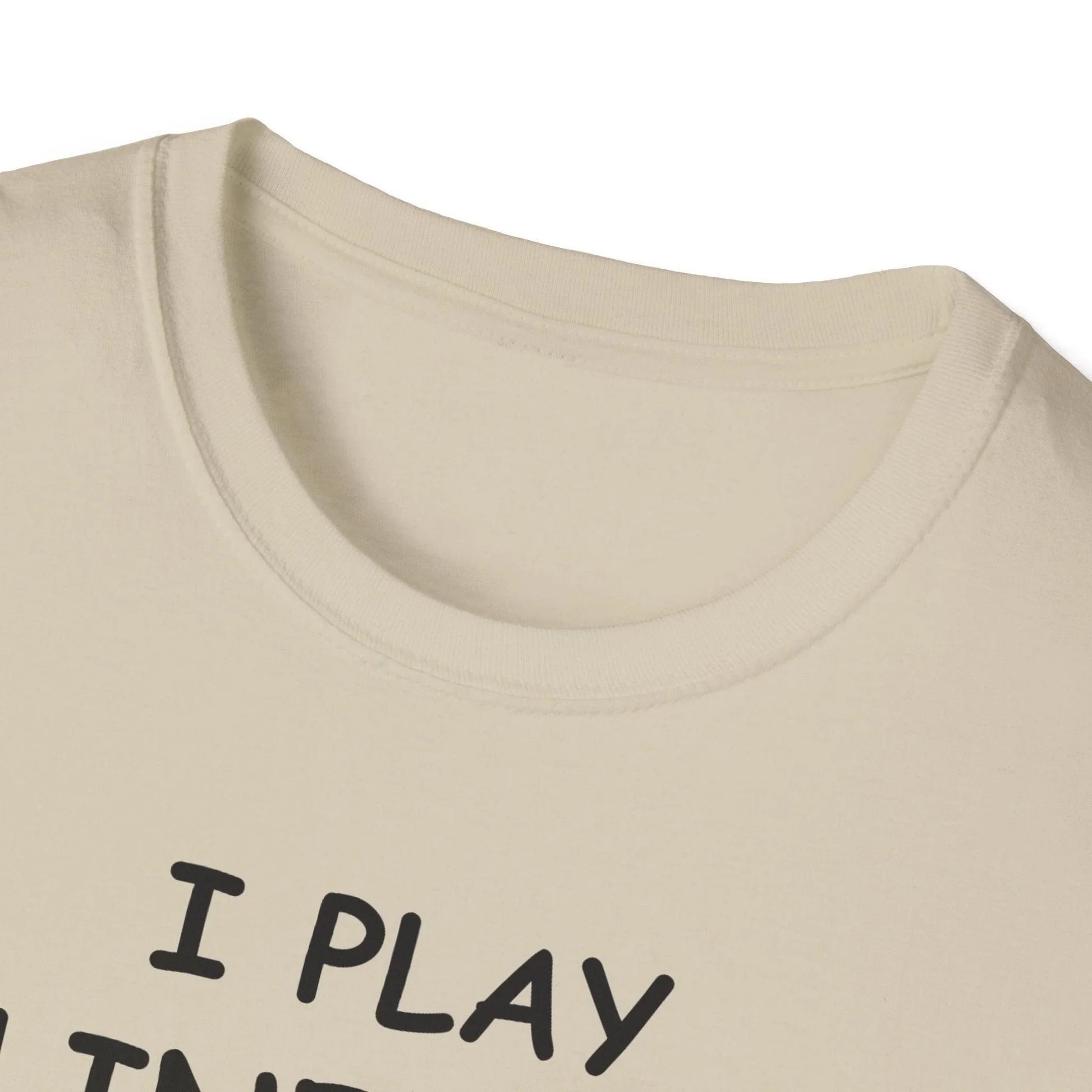 Close-up of the black unisex softstyle T-shirt fabric displaying smooth texture and subtle stitching detail at the hem seam.