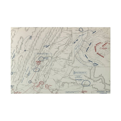 Close-up of canvas texture and detailed brushstrokes depicting Civil War battle scene on the campaign map.
