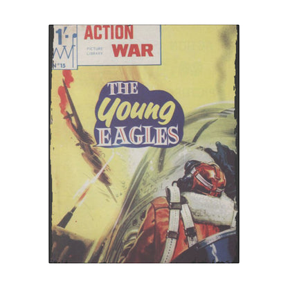 Close-up of the textured canvas material featuring subtle brushstroke patterns and the vibrant color edges for added depth.