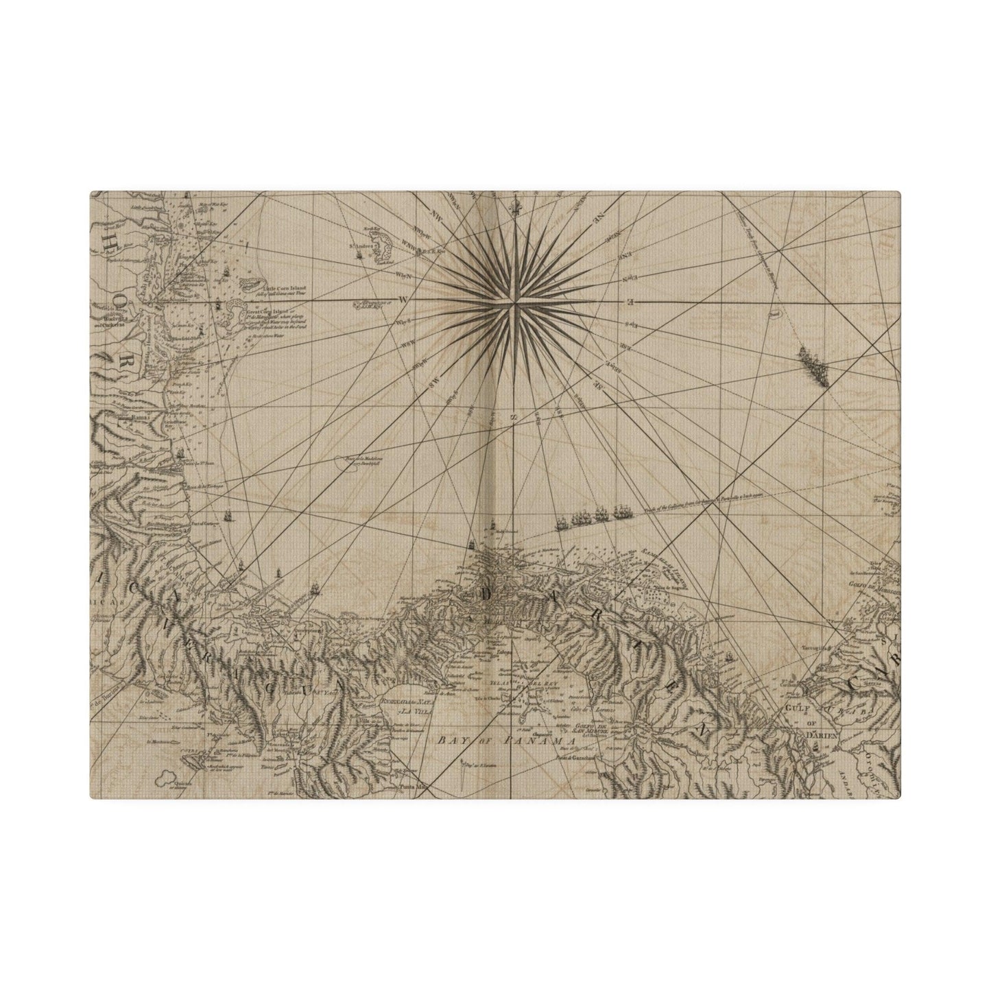 Close-up of textured canvas surface highlighting brushstroke detail and matte finish in warm earth tones.