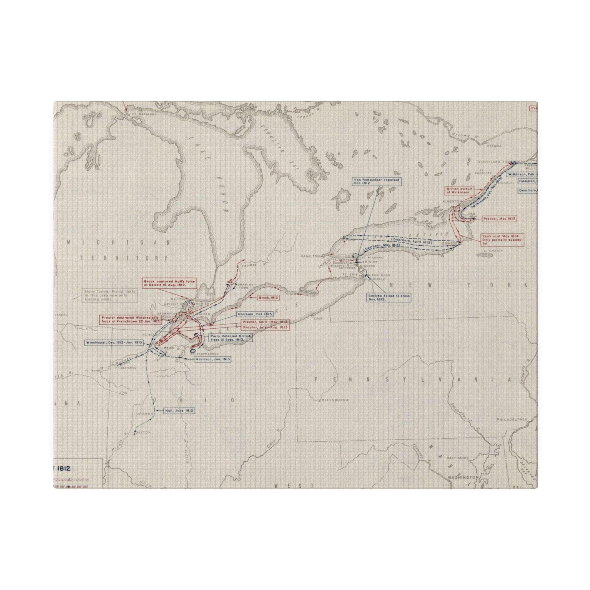 War of 1812, Operations In The North 1812-1814 - Pacific Sky Games