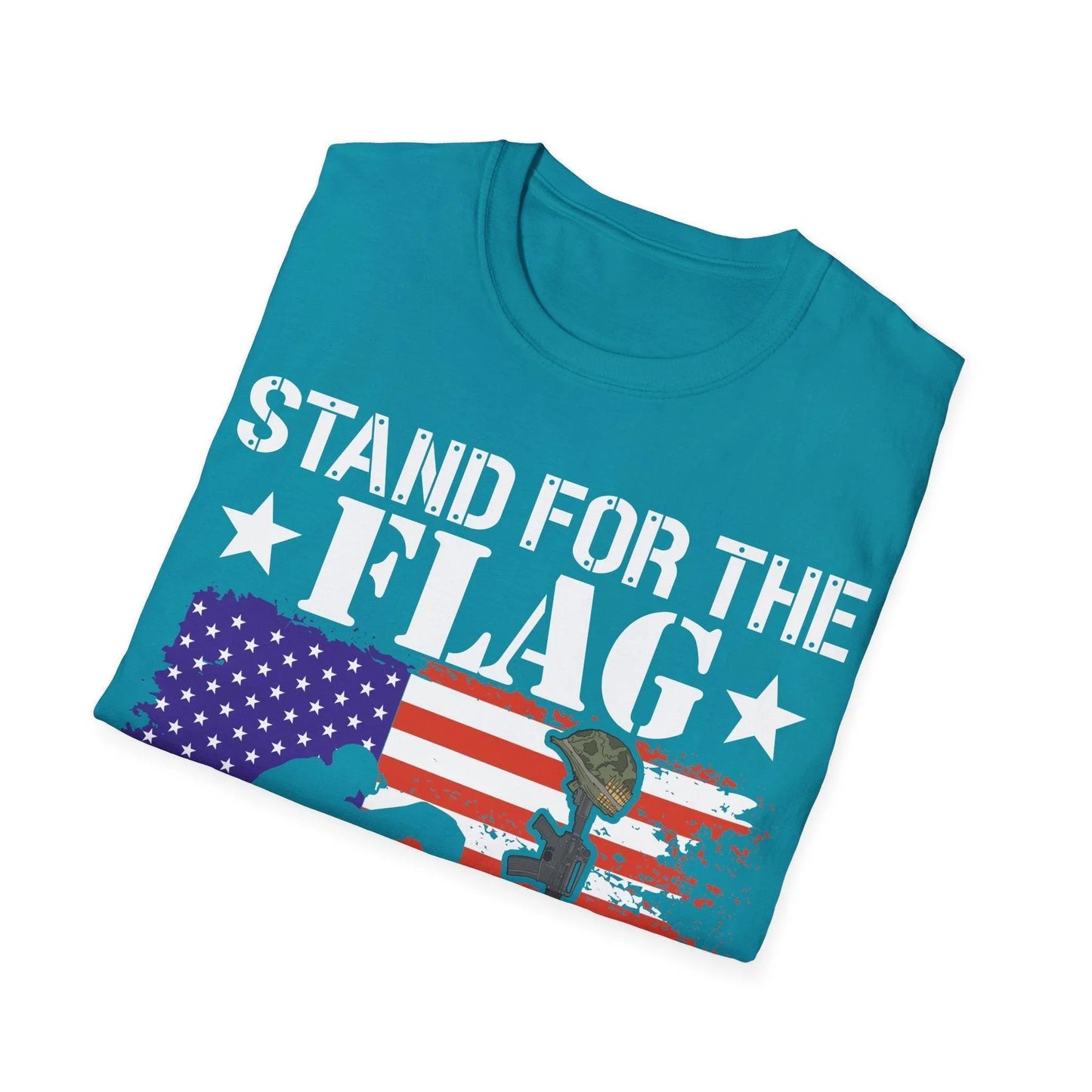 Close-up of the unisex soft cotton fabric showing subtle heather texture and relaxed fit neckline from a front angle.