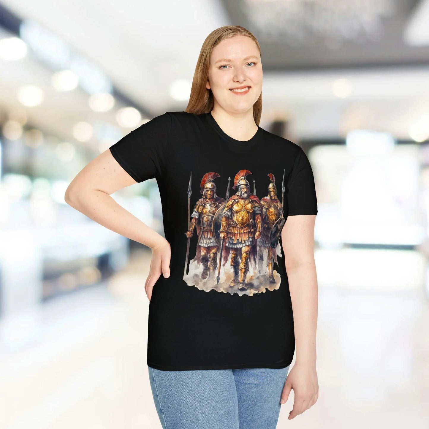 Close-up of the unisex relaxed fit, deep navy cotton fabric highlighting soft texture and smooth neckline stitching detail.