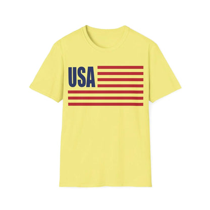 Close-up of the American flag design on the chest area, showcasing vibrant colors and detailed star and stripe pattern on