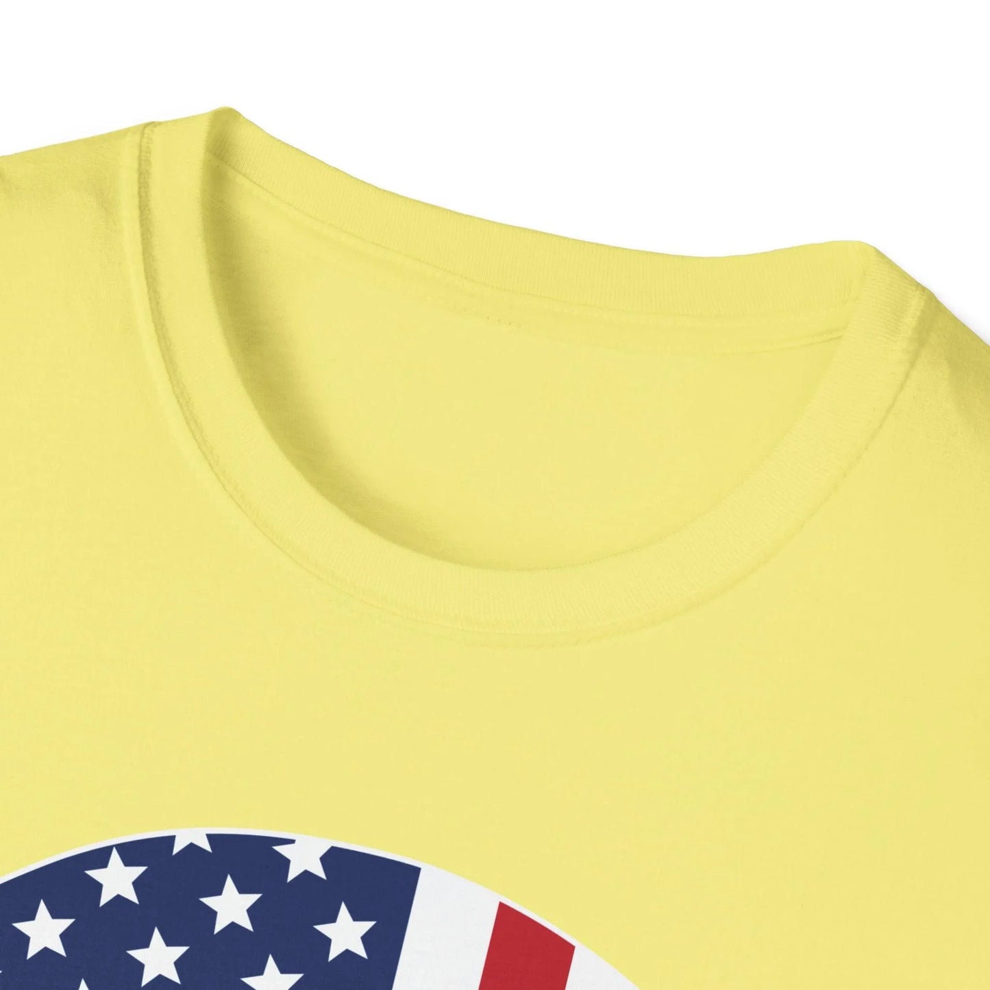 Close-up of the American Skull Flag graphic on soft cotton fabric, highlighting vibrant colors and detailed print at a