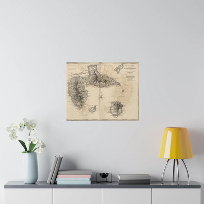 Close-up of Guadaloupe canvas texture highlighting subtle brushstroke details and soft matte finish in warm beige tones