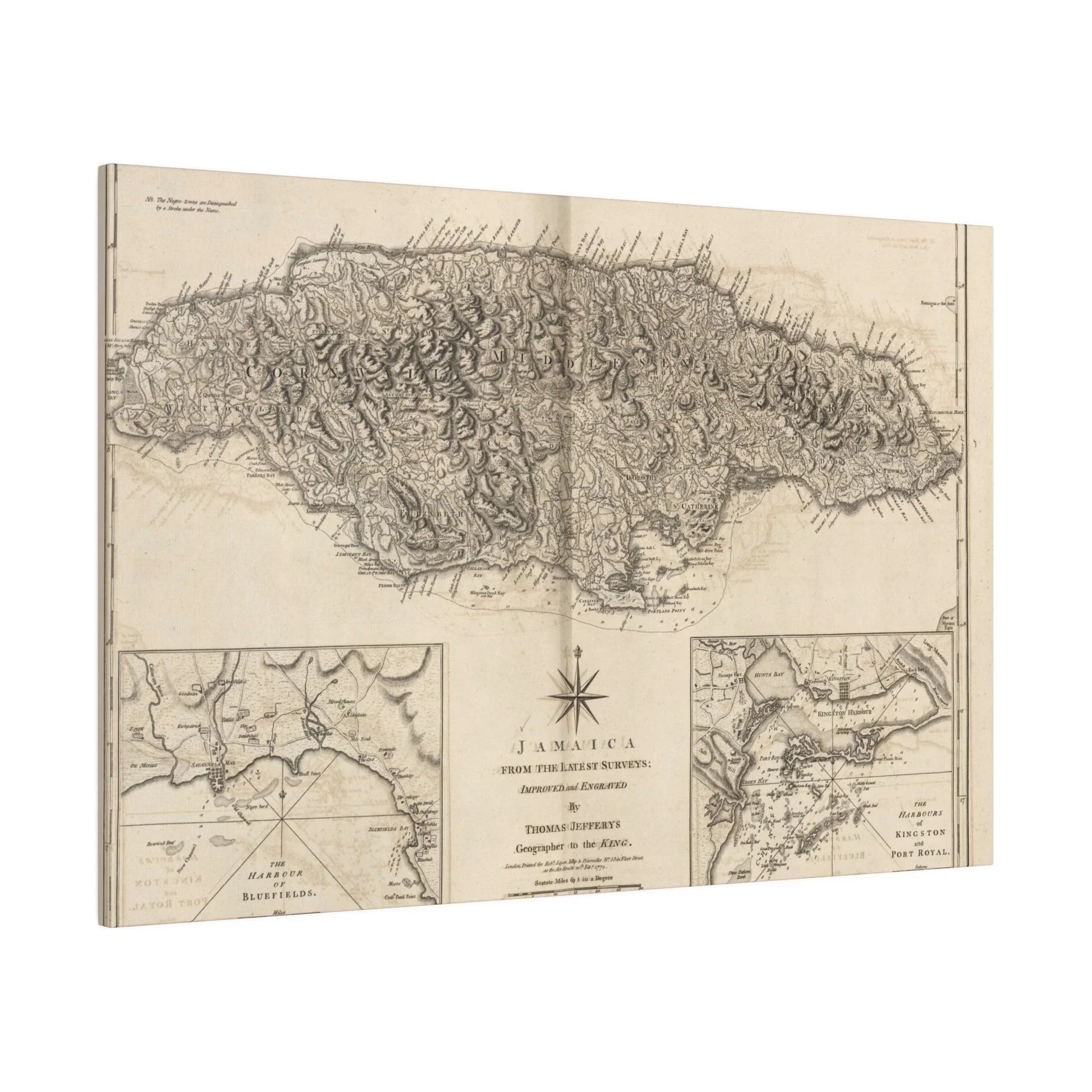 Close-up of Jamaica canvas texture highlighting subtle brushstrokes and vibrant color blending at a diagonal angle.