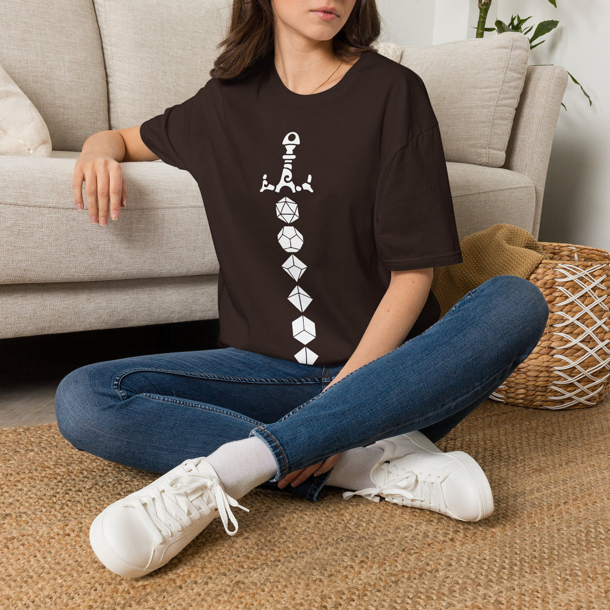 Dice Sword White - Unisex Softstyle T-Shirt