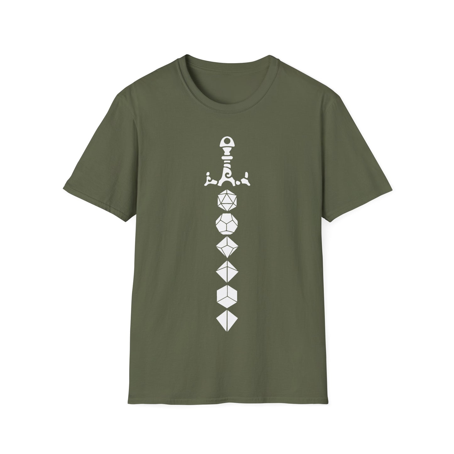 Dice Sword White - Unisex Softstyle T-Shirt