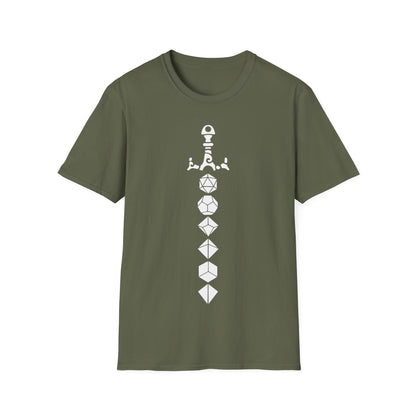 Dice Sword White - Unisex Softstyle T-Shirt