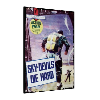 Close-up of the "Action War #13" comic cover showcasing detailed vibrant artwork and bold title font, angled to highlight