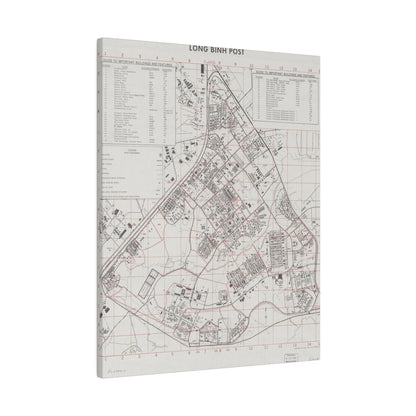 Close-up of textured canvas surface highlighting subtle brushstroke details from the Long Bình Post Vietnam 1972 artwork.