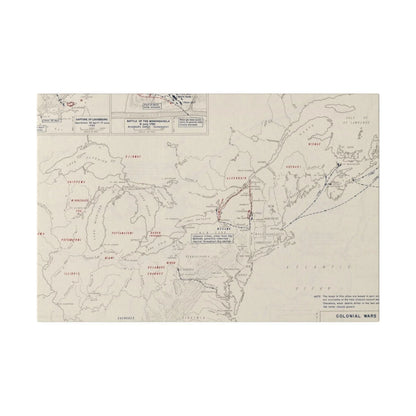 Close-up of textured canvas material highlighting subtle brush strokes and warm colonial-era earthy color tones.