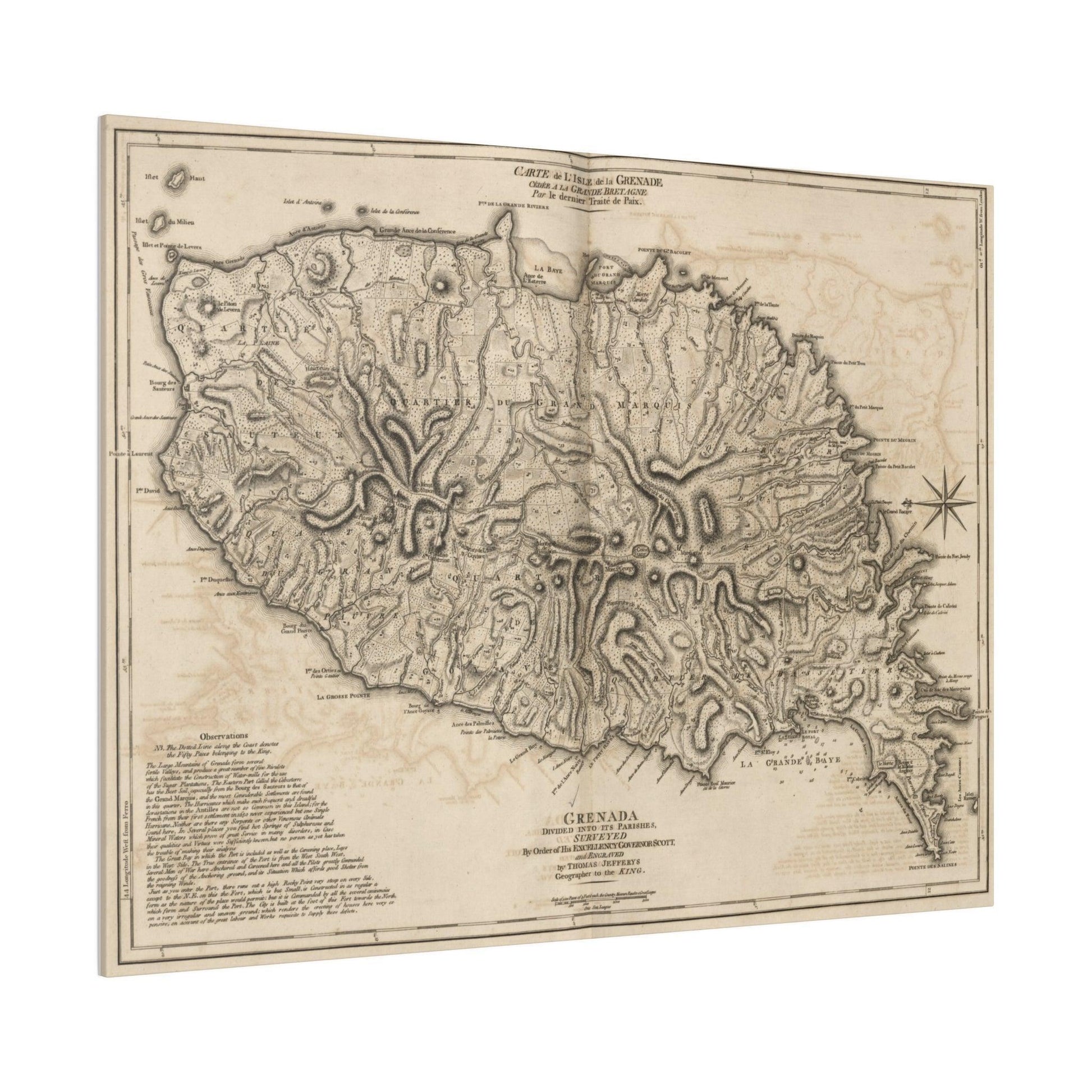 Close-up of Grenada canvas texture highlighting durable, matte finish and subtle weave pattern from a slight overhead angle.