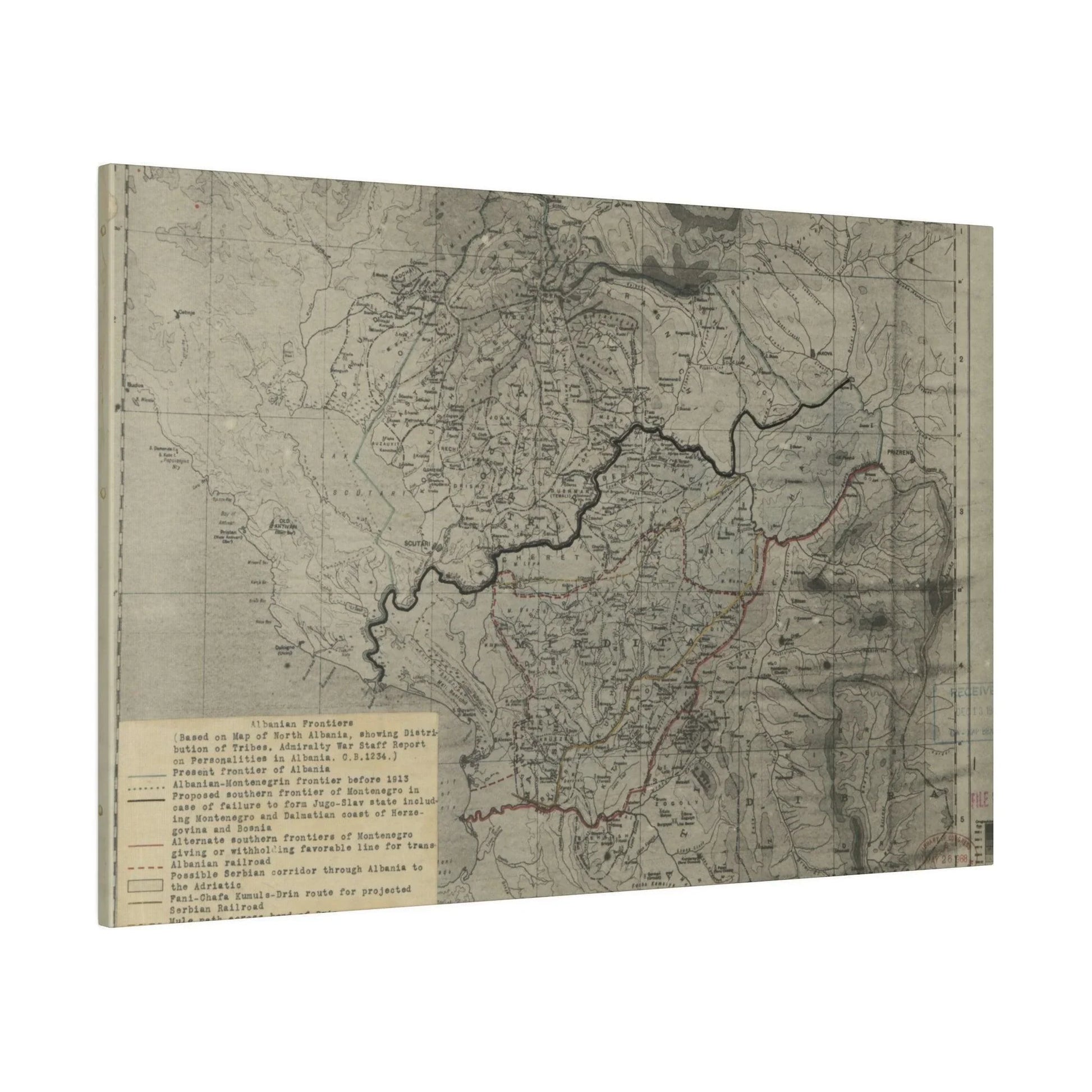 Close-up of the textured canvas surface highlighting the detailed brushstroke style and vintage coloration of the 1916